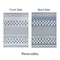 World Rug Gallery Contemporary Bohemian Geometric Reversible Recycled Plastic 5' X 7' Blue Outdoor Rug 6073BLUE5X7 - alternate 3